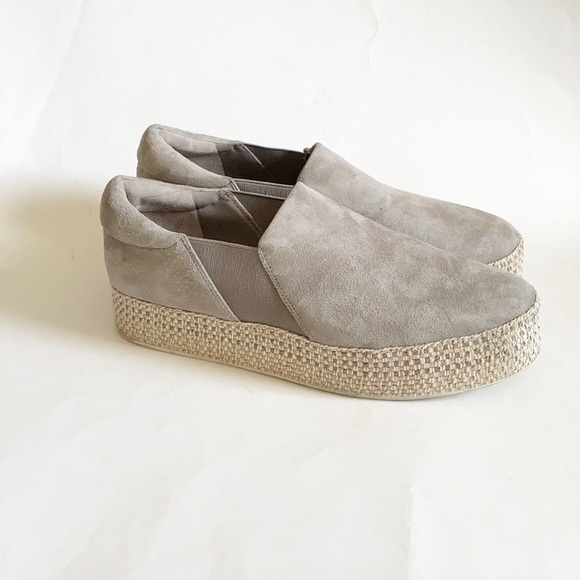 Vince Shoes - vince wilden suede platform espadrille slip on sneakers